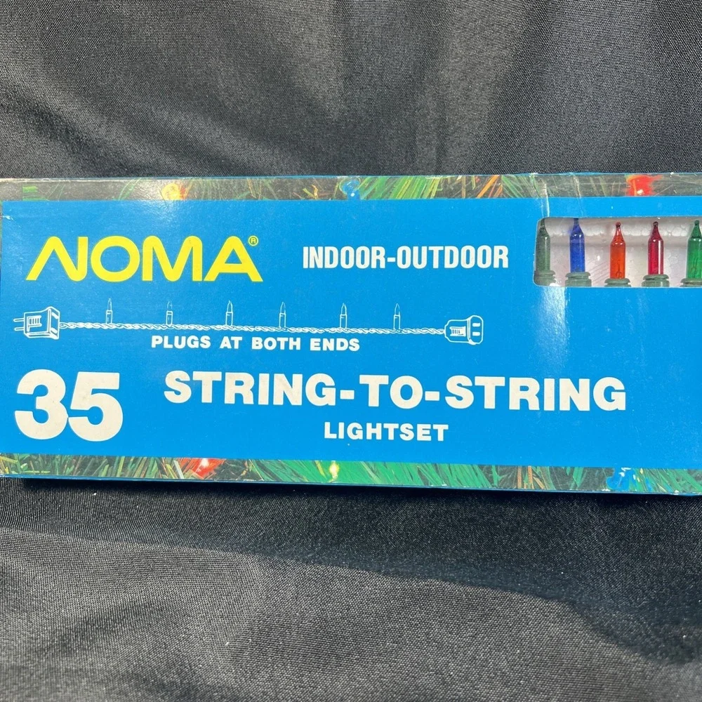 Vtg‎ Noma 35ct Multicolor Christmas String To String Light Set Indoor/outdoor